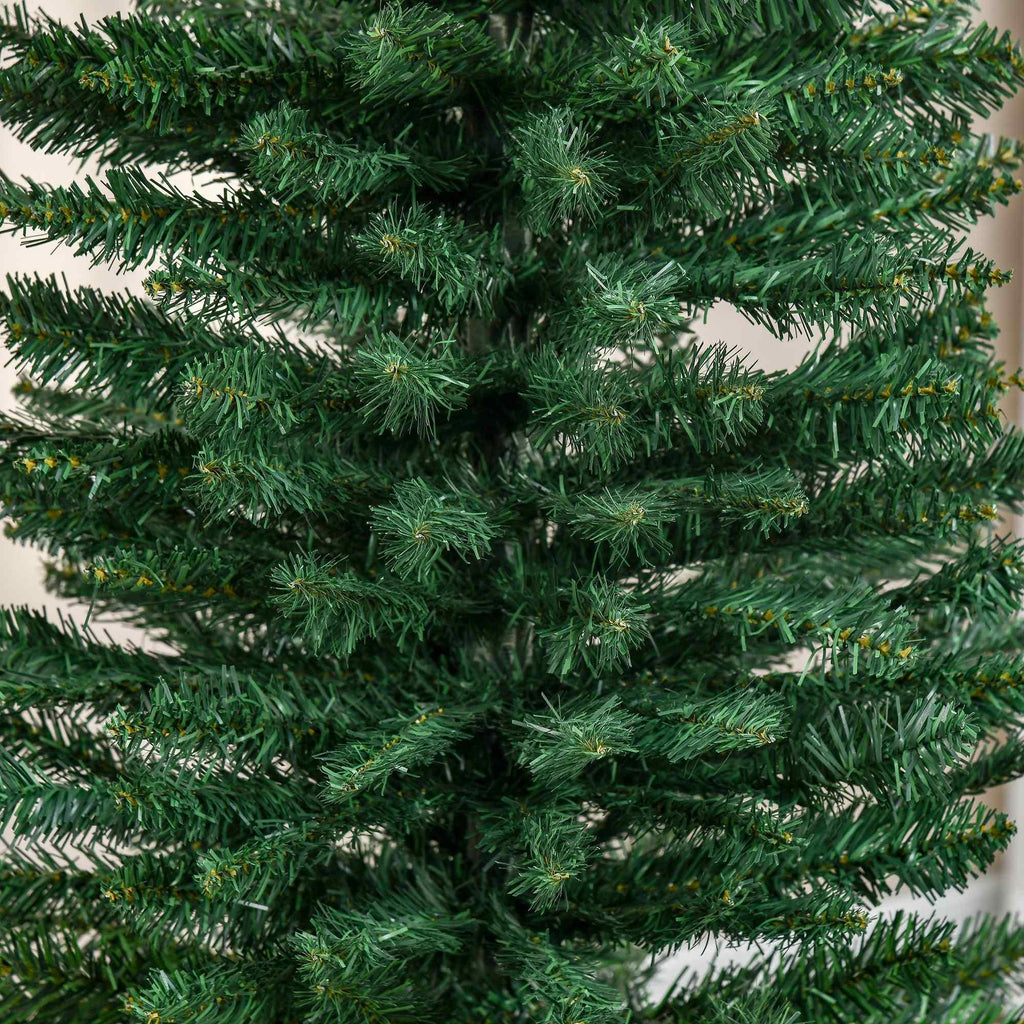Kadyn Christmas Tree, Xmas Trees,6' Artificial Pencil Christmas Tree with 390 Realistic Branch Tips and Plastic Stand, Silver