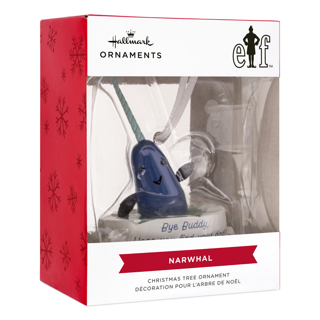 Hallmark Christmas Ornament (Elf Narwhal), 1 Count, 1 Count