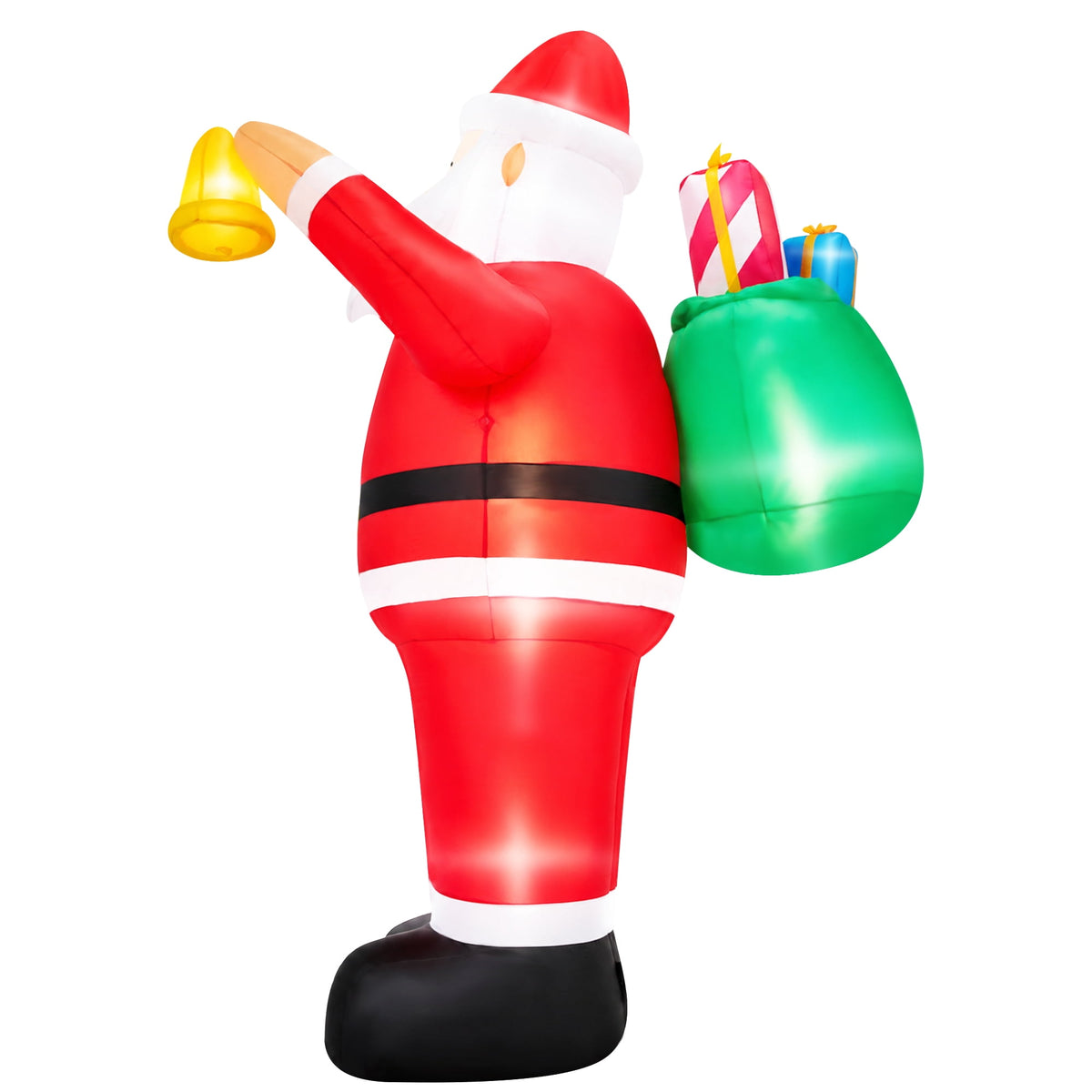 Yexmas 7FT Christmas Inflatable Santa Claus with Photo Frame, Blow Up Santa Claus Xmas Decorations for Outdoor Indoor, Built-in LED Light for Yard Gardern Lawn