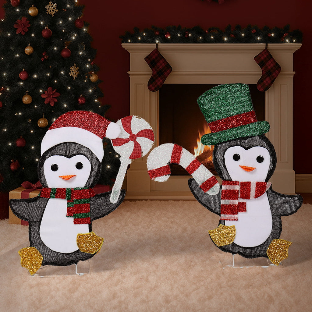 Ktaxon Penguin Christmas Lighted Outdoor Decoration for Holiday Lawn Garden Party