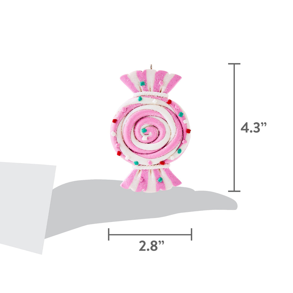 Pink and White Clay Dough Candy Christmas Ornament, 4.3", by Holiday Time