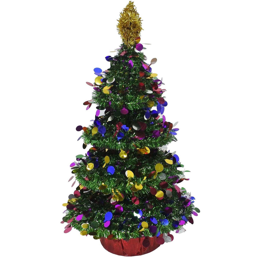 Tinsel Tree Christmas Decoration, Multicolor, 16", by Holiday Time