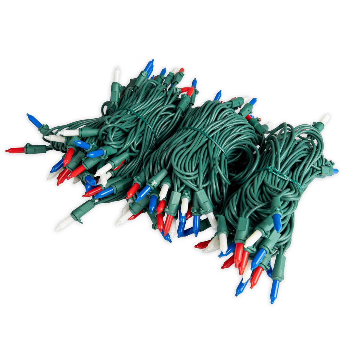 Novelty Lights RetroGlo® Clear LED Multi-Function 46.5ft Chasing Christmas Lights, 140 Bulbs on Green Wire, Vintage Style, 2700K Warm White Core