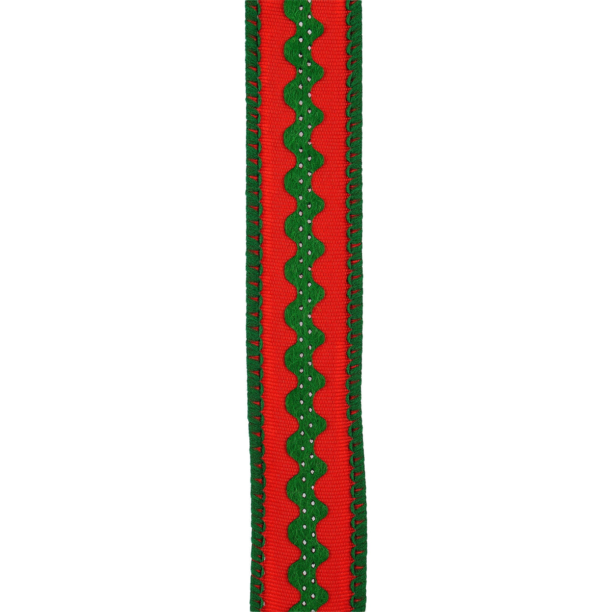 Red and Green Ric Rac Christmas Ribbon, 7/8" x 30', by Holiday Time