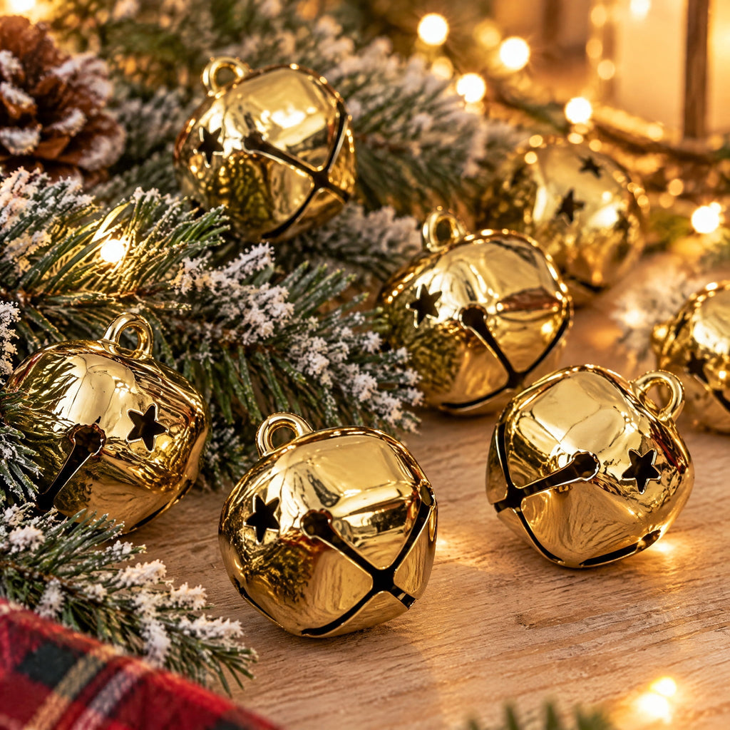 18-Count Red Metal Jingle Bell Christmas Ornaments, 1", by Holiday Time