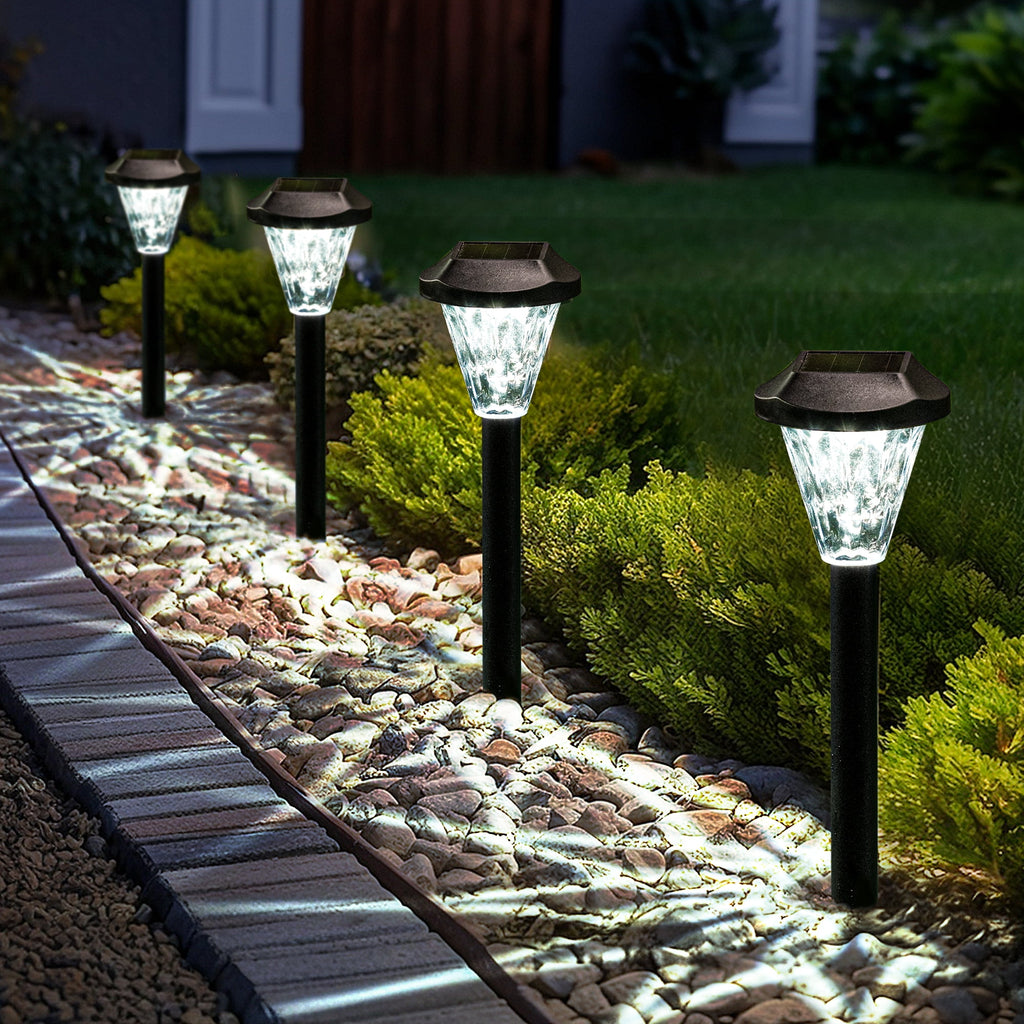Gigalumi Solar Landscape Lights Contemporary Waterproof Cold White 10-Pack