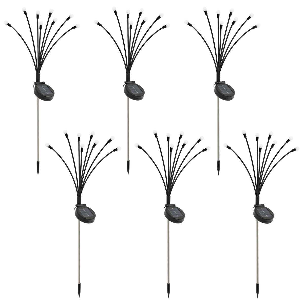 TopZoo Solar Garden Stake Lights, Solar Firefly Lights Outdoor Decorative Waterproof for Outside Backyard Decor, Yard Decor, Garden Decor, Christmas, Warm White Round LED Bulb, 4 Packs