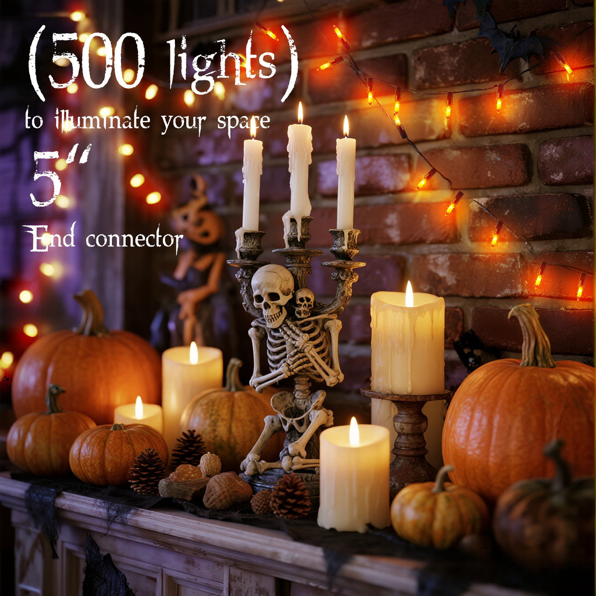 DAYBETTER Halloween String Lights, 32.8ft 100ct Incandescent Mini Lights, with 100 Count Purple Waterproof Bulbs, for Party, Yard, Christmas Tree, Halloween Decorations