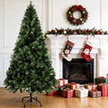 AGCAN Artificial Christmas Tree, 5ft Unlit Christmas Pine Tree with 350 Branch Tips, Xmas Tree with Metal Stand for Indoor Home Office Decor, Green