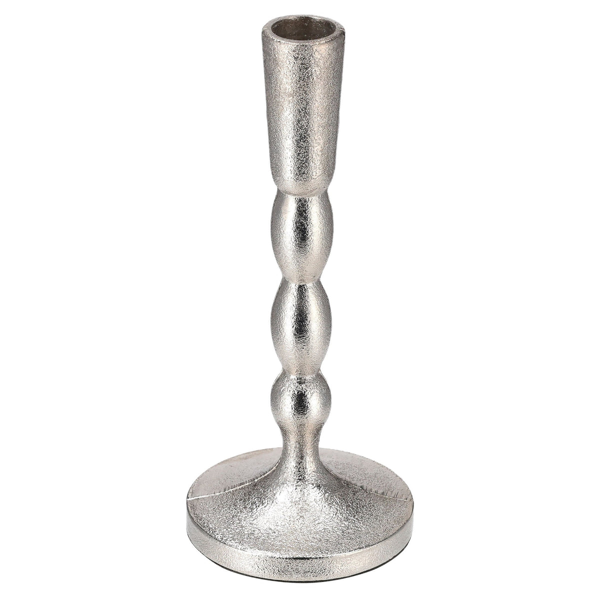 Silver Metal Christmas Taper Candle Holder, 7.8", by Holiday Time