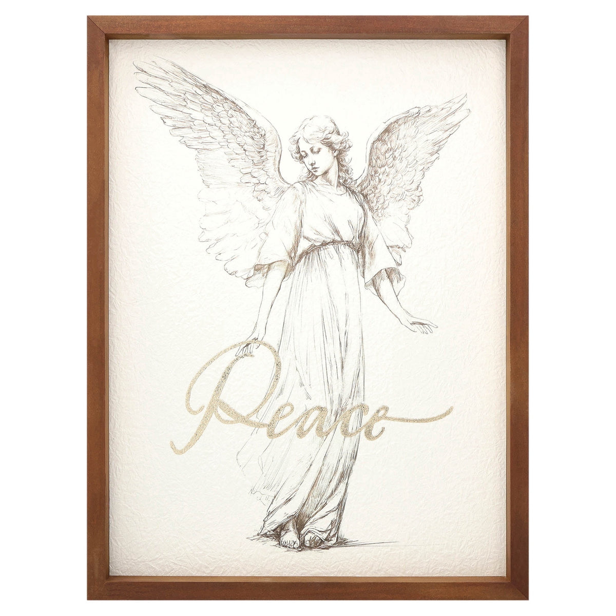 Angel of Peace Framed Christmas Wall Art, Multicolor, 12" x 16", by Holiday Time