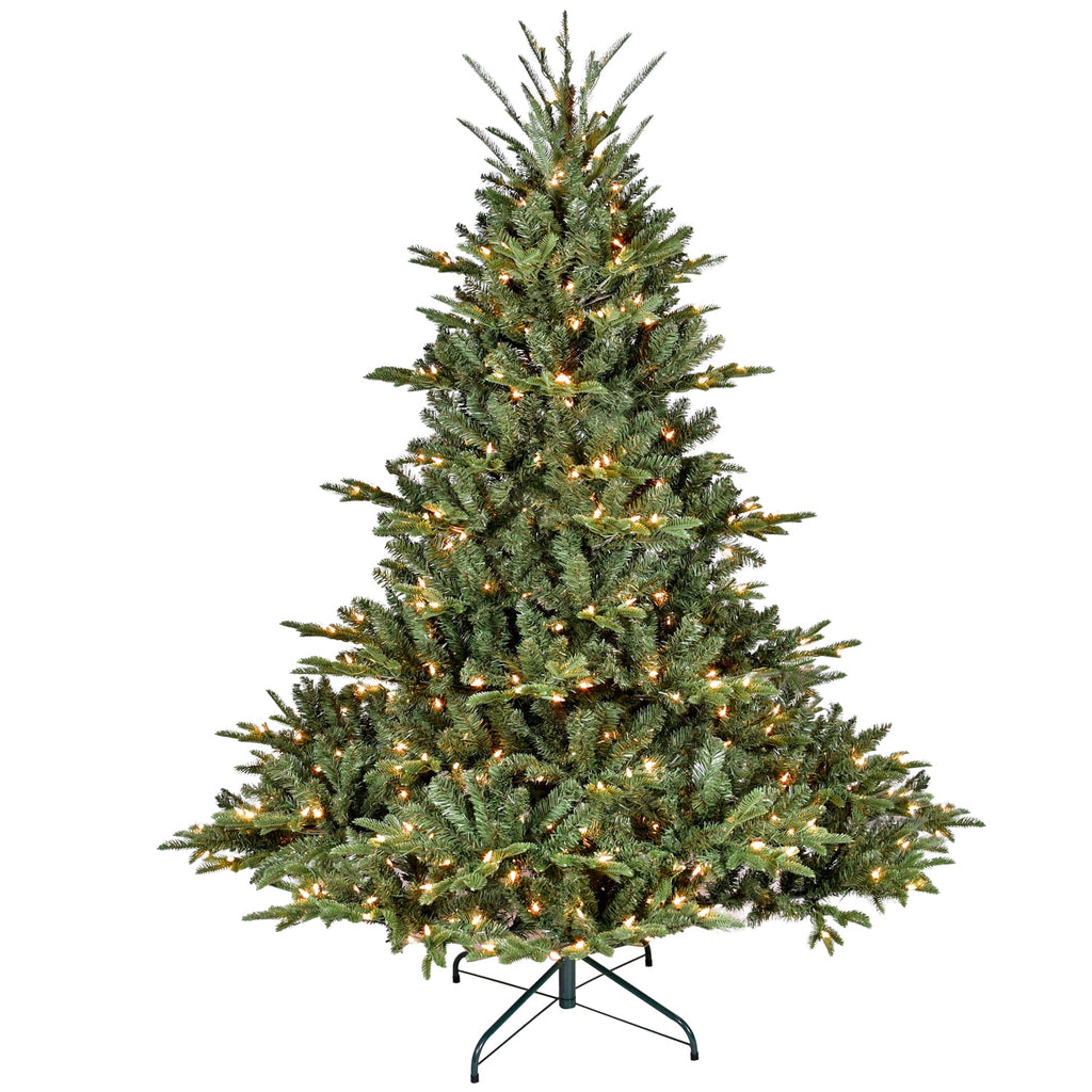 Artificial 4ft Green Christmas Tree with 673 PE/PVC Mixed Branch Tips, 150L warm white led, memory wire+iron wire, Hinged Premium & Foldable Base for Indoor Holiday Decorating