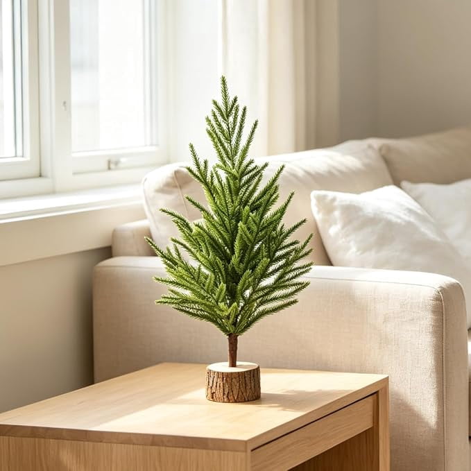 Artificial Christmas Tree 15 Inch for Indoor Home Office Decor (15IN, A-1)