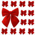 Ayieyill 13 Pack Velvet Red Christmas Tree Bows, Large Christmas Bows for Tree Wreath Stairs Railing Fireplace Indoor Decor