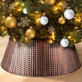 Ayieyill 28" Christmas Tree Collar, Christmas Tree Collar Basket Skirt for Large Christmas Tree, Tree Skirt Accessory | Bronze | Metal