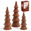 Ayieyill 3 Pcs Woven Christmas Tree Decor Rustic Christmas Tabletop Decor, Farmhouse Table Centerpiece