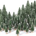 Ayieyill 30PCS Artificial Mini Christmas Trees, Mini Pine Tree Sisal Trees with Wood Base Bottle Brush Trees for Christmas Table Top Decor Winter Crafts Ornaments