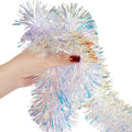 Ayieyill 33ft Tinsel Garland Hanging Christmas Tree Garland for Christmas Tree Decorations Indoor, Iridescent