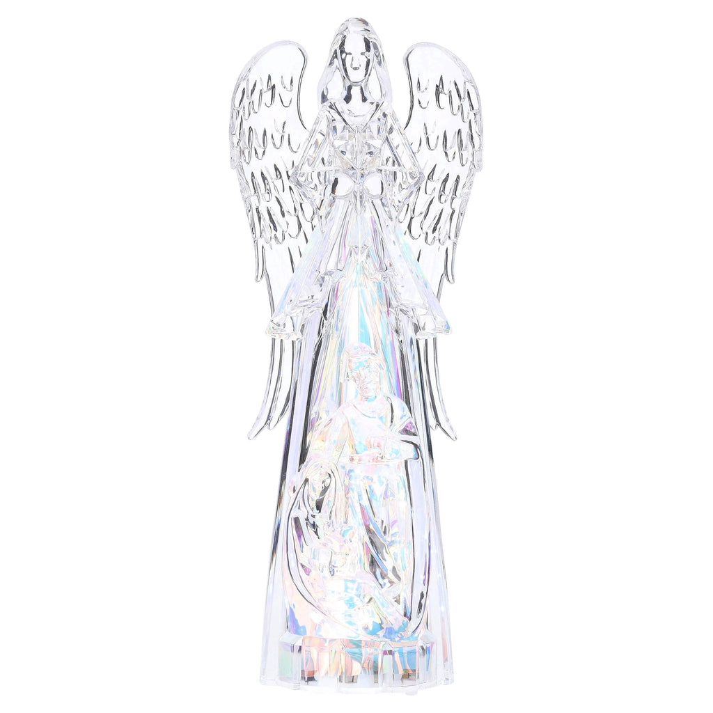 Light-Up Angel with Holy Family Christmas Decoration, Clear, 11.5", by Holiday Time