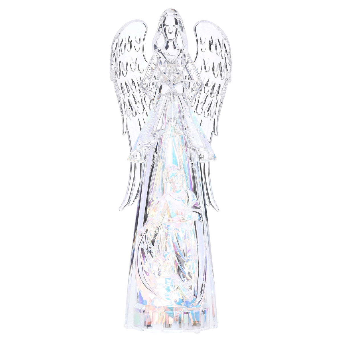 Light-Up Angel with Holy Family Christmas Decoration, Clear, 11.5", by Holiday Time