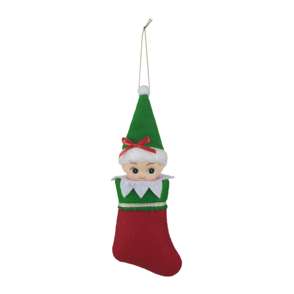 Mr. Christmas Green Stocking Sweetie Ornament