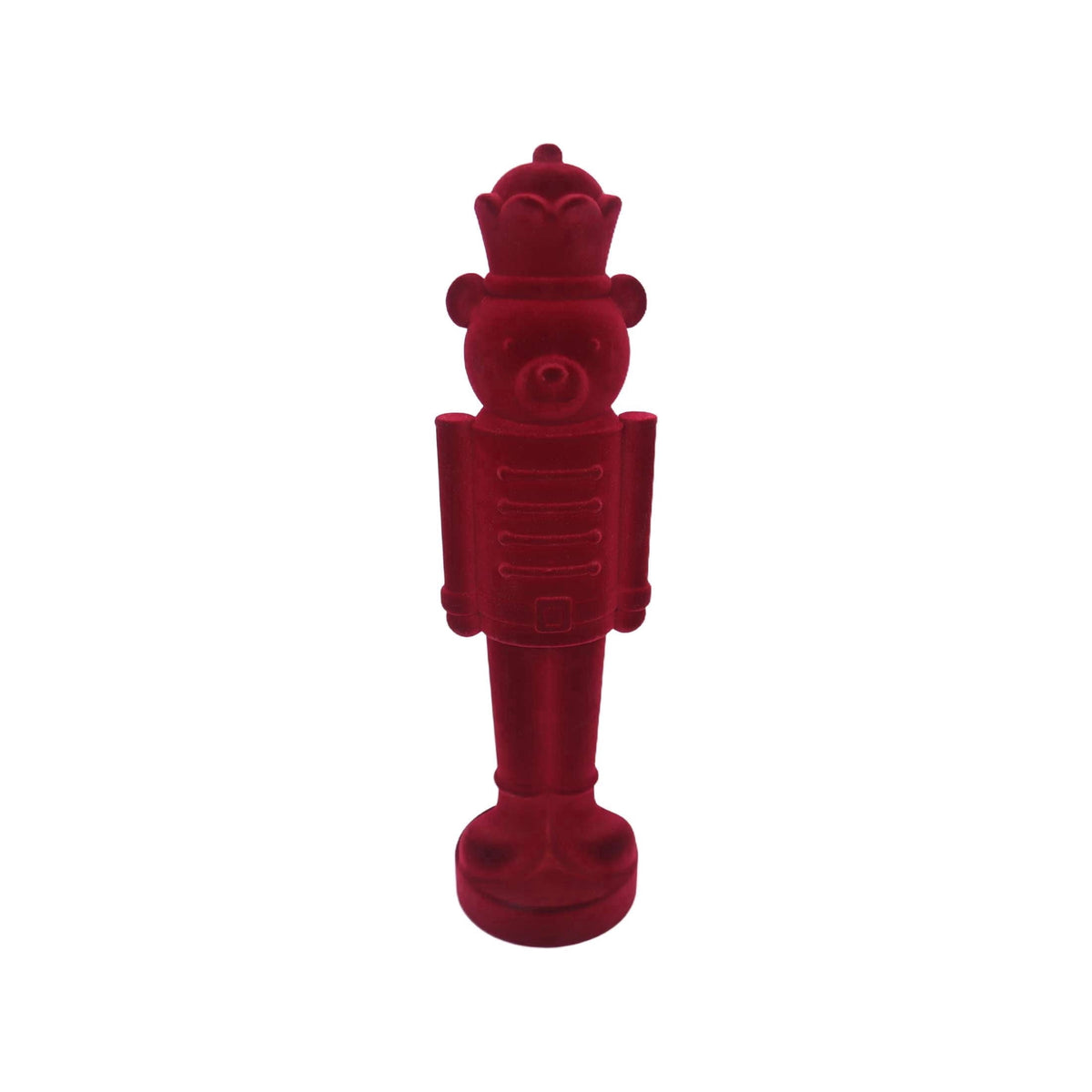 Velvet-Feel Nutcracker Bear Christmas Decoration, Red, 14", by Holiday Time