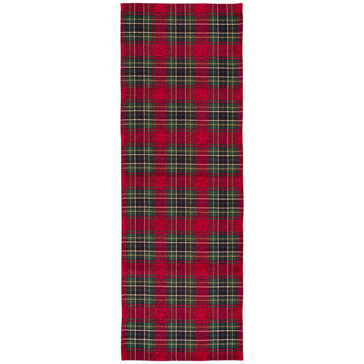 Better Homes & Gardens Red Corin Plaid Washable Indoor Runner Rug, 24"x96"