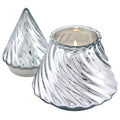Better Homes & Gardens 1-Wick Glass Christmas Tree Candle, Silver Birch & Snow, 8 oz