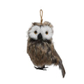 Brown and White Plush Owl Christmas Ornament, 8", by Holiday Time
