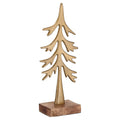 Large Metal Tree Christmas Decoration, Rustic Brass, 12.5", by Holiday Time