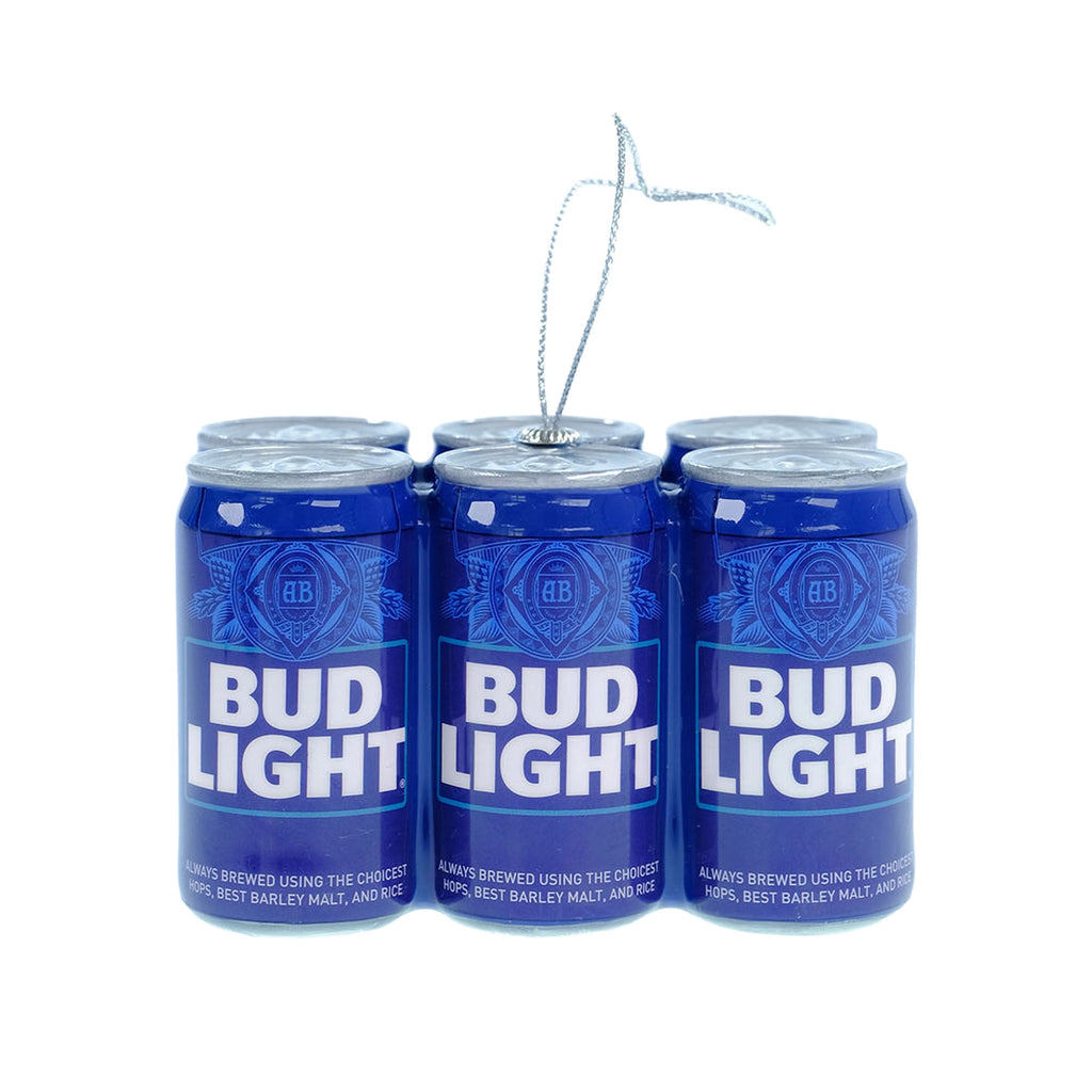 Bud Light Six‑Pack Figural Christmas Tree Ornament