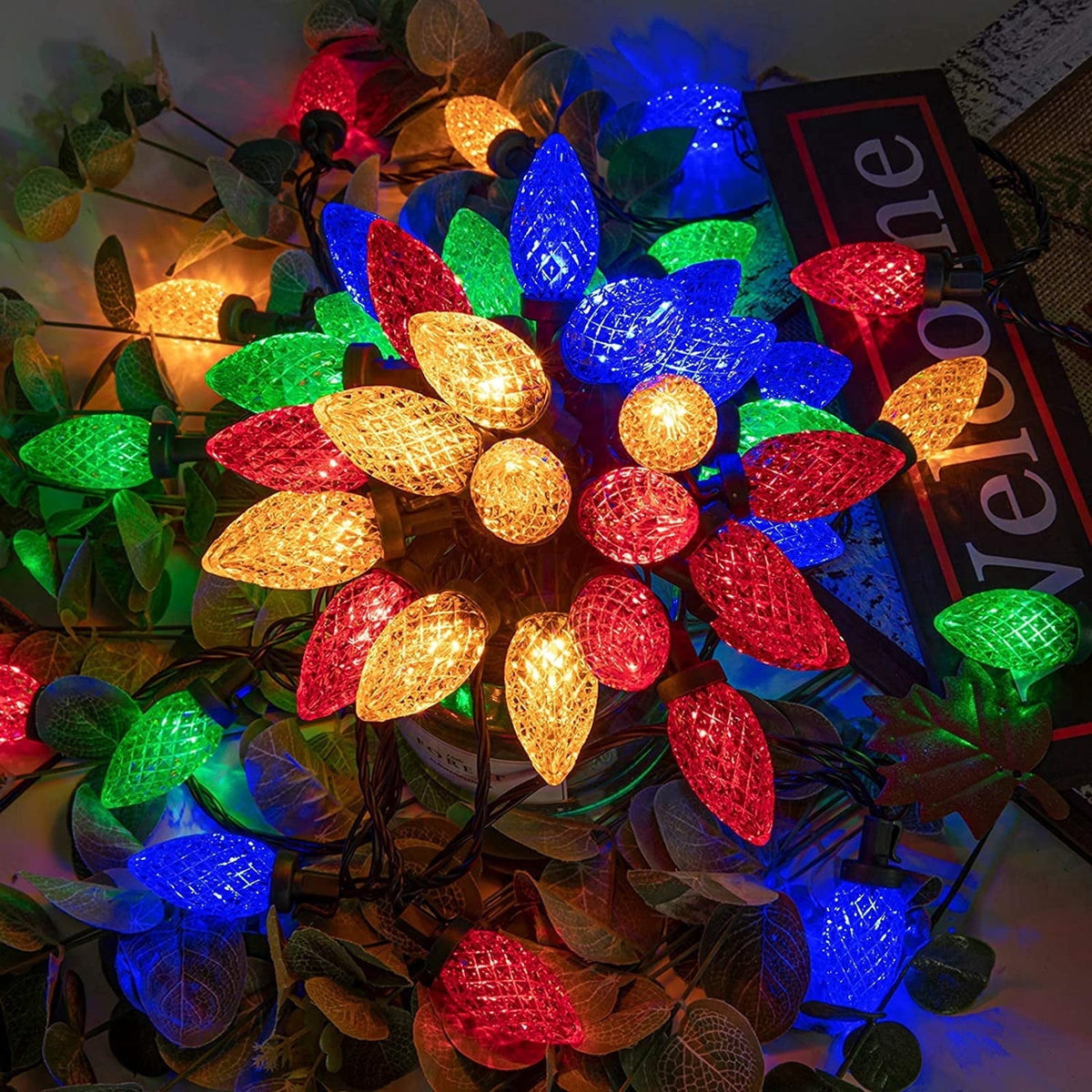 Bibana Indoor/Outdoor 81 ft Corded Electric Waterproof LED Christmas String Light