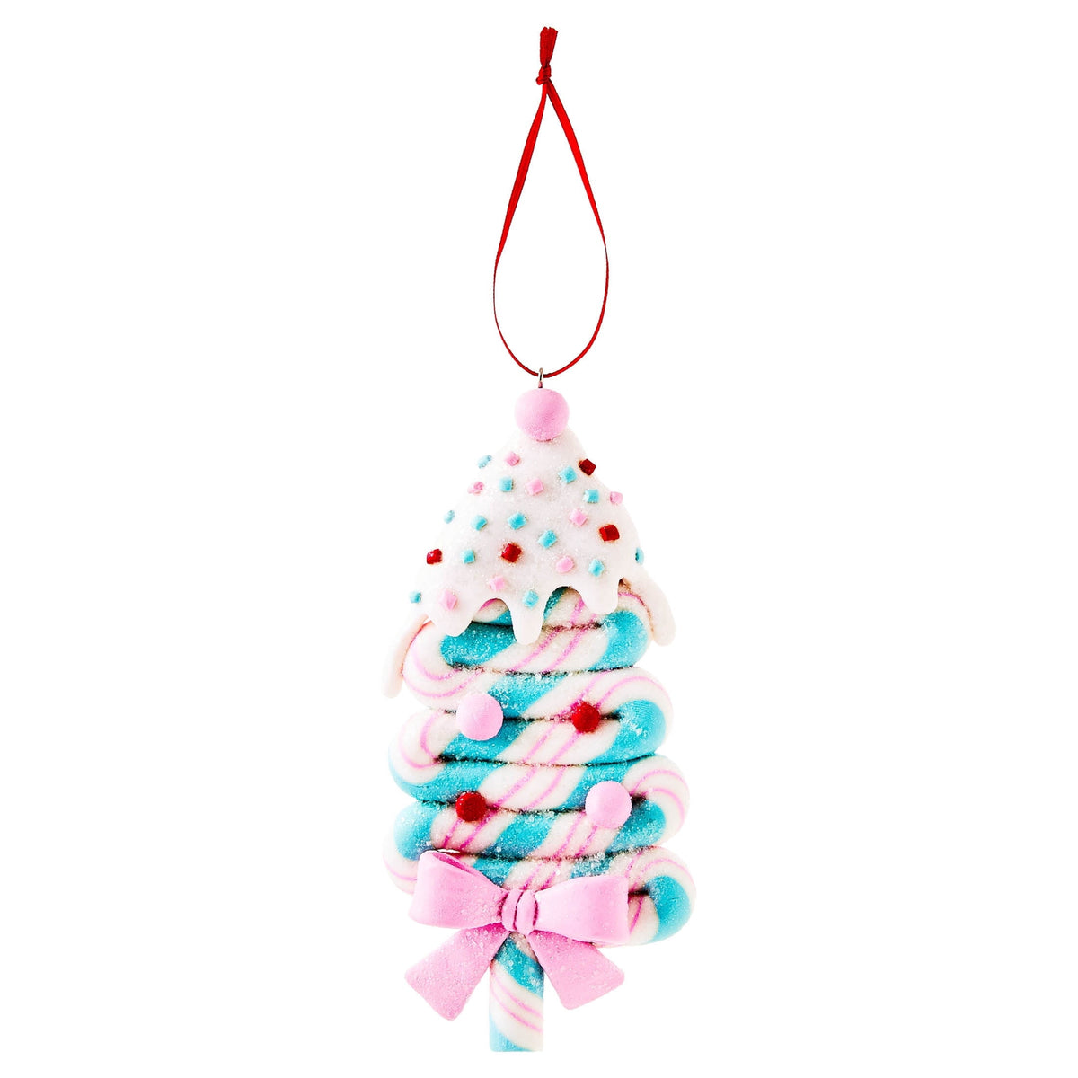 Multicolor Clay Dough Glitter Candy Tree Christmas Ornament, 6", by Holiday Time