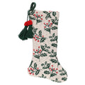 Holly Leaf Christmas Stocking, Multicolor, 19", by Holiday Time