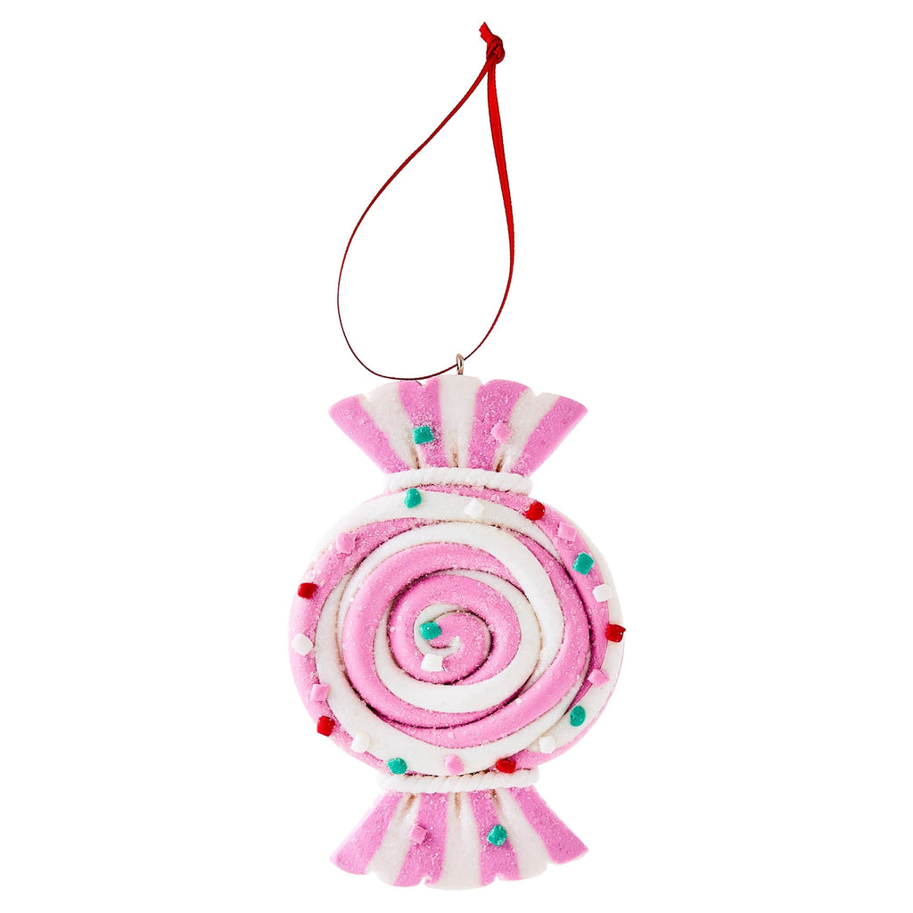 Pink and White Clay Dough Candy Christmas Ornament, 4.3", by Holiday Time