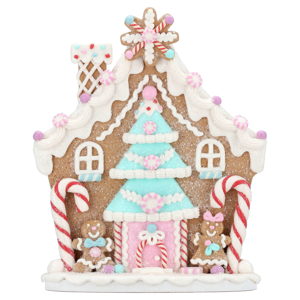Clay Dough Gingerbread Candy Cane House Christmas Decoration, Multicolor, 8.5", by Holiday Time