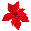 Red Velvet Poinsettia Christmas Clip Ornament, 17", by Holiday Time