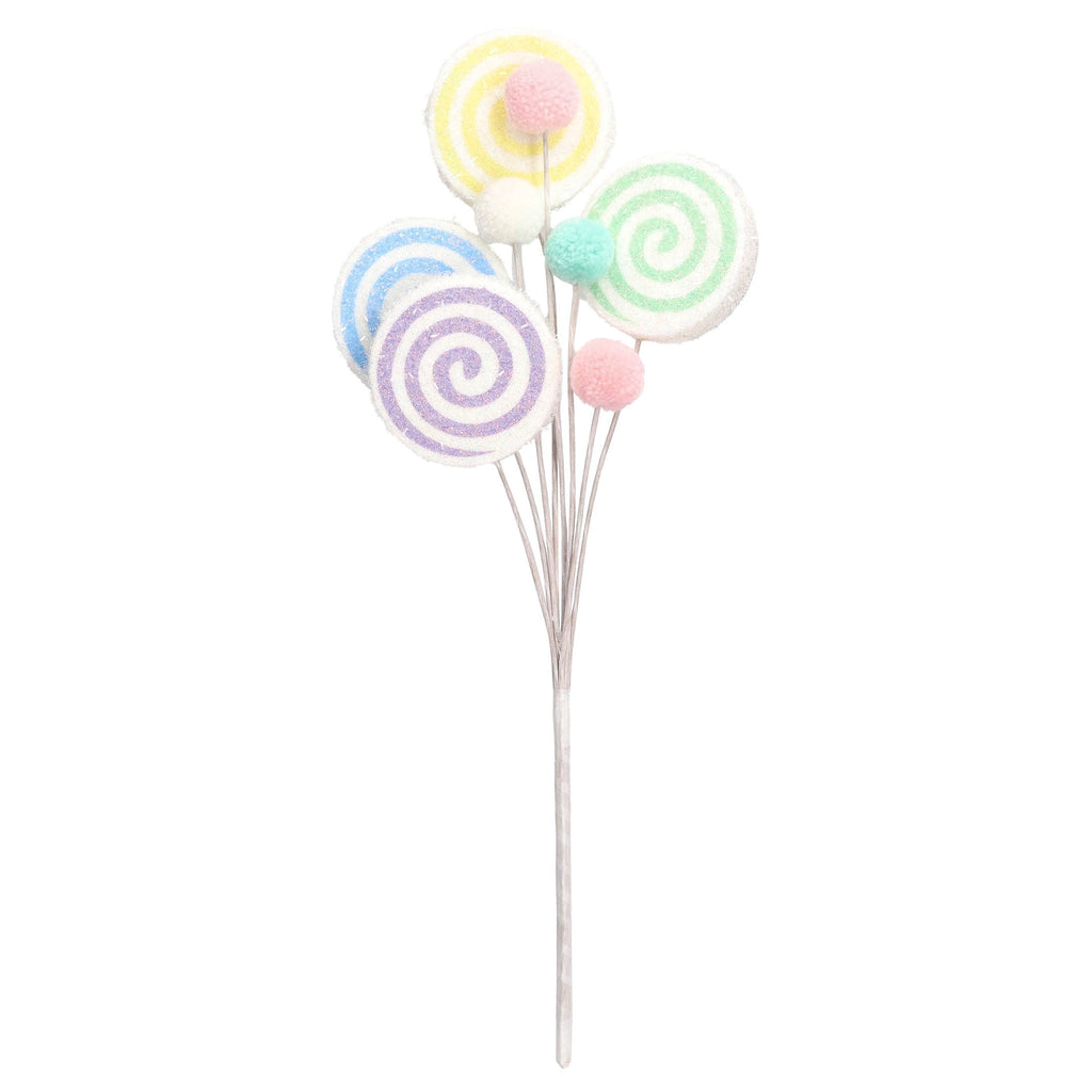 Multicolor Pastel Lollipop Decorative Christmas Pick, 18", by Holiday Time
