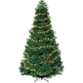 CONCETTA 6FT Pre-Lit Artificial Spruce Christmas Tree with Multicolor LED Lights, Realistic Indoor Home Holiday Decoration