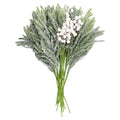 Cream Berries and Snow-Flocked Greenery Decorative Christmas Picks, 21", by Holiday Time