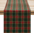Christmas Checkered Tartan Table Runner - Green Buffalo Plaid Xmas Stain Resistant Washable Table Decoration for Dining/Parties/Holiday Decor, 13 x 120 Inch