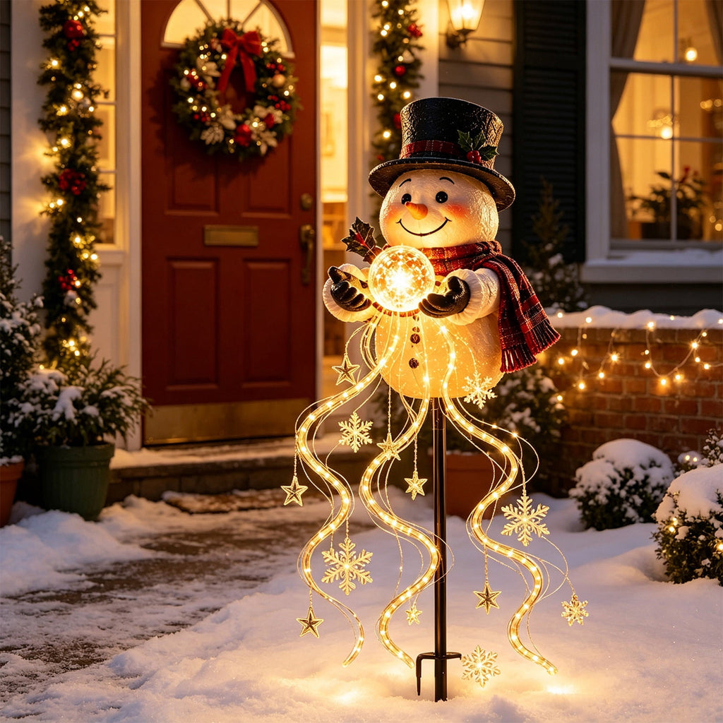 Christmas Decorations Outdoor, Snowman Yard Stake Lights, Garden Lawn Patio Holiday Decor