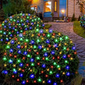 Christmas Net Lights Outdoor, 192 LED 9.8Ft x 6.6Ft Net Lights, Waterproof Christmas Outdoor Mesh Lights for Tree Bushes Holiday Party Garden, Holiday Wedding Party Decorations
