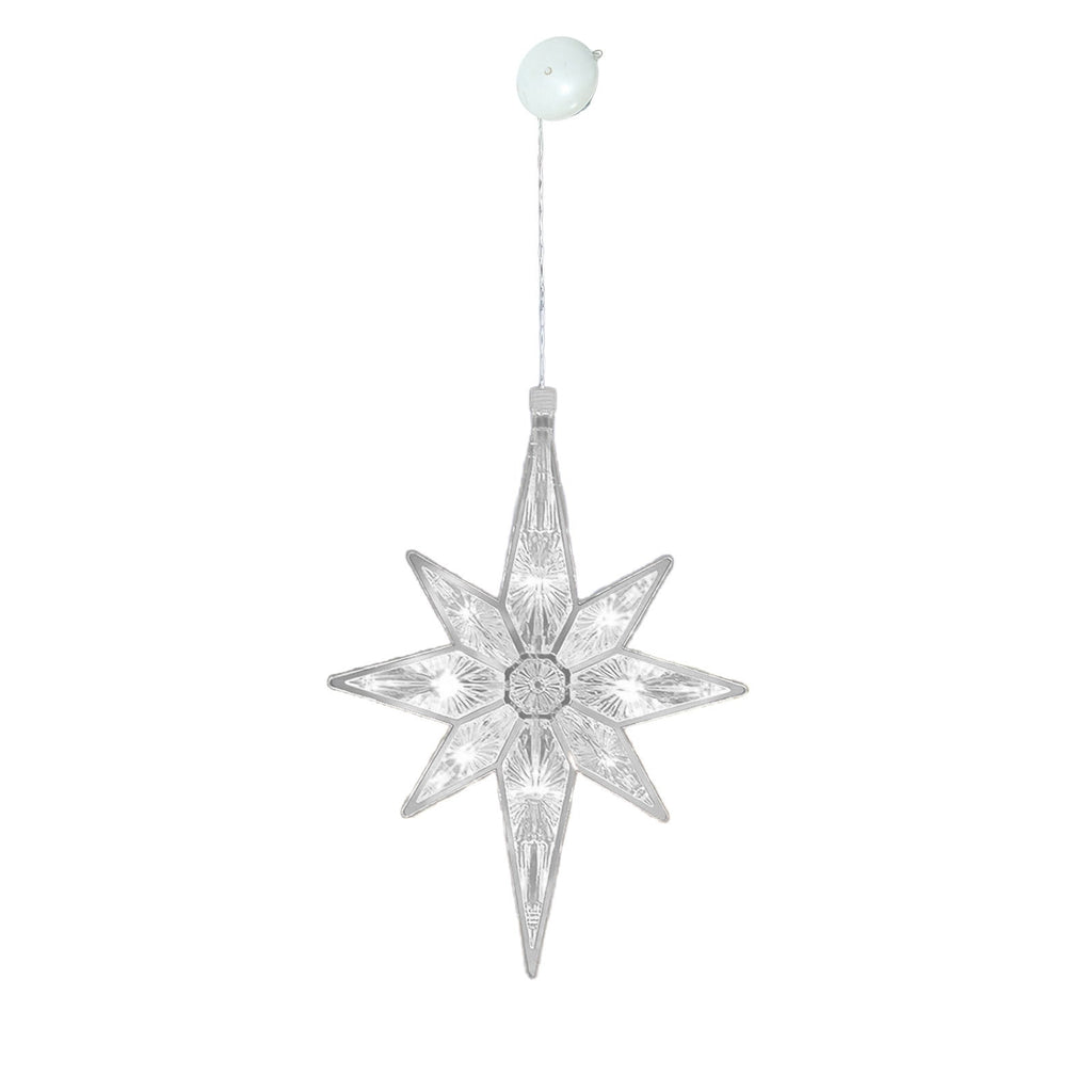 Christmas Window Star Lights Bethlehem Christmas Lights 8x6 inches Plastic Lighted Star Tree Topper Large Hanging Window Lights LED Star Window Silhouette Decoration for Holiday