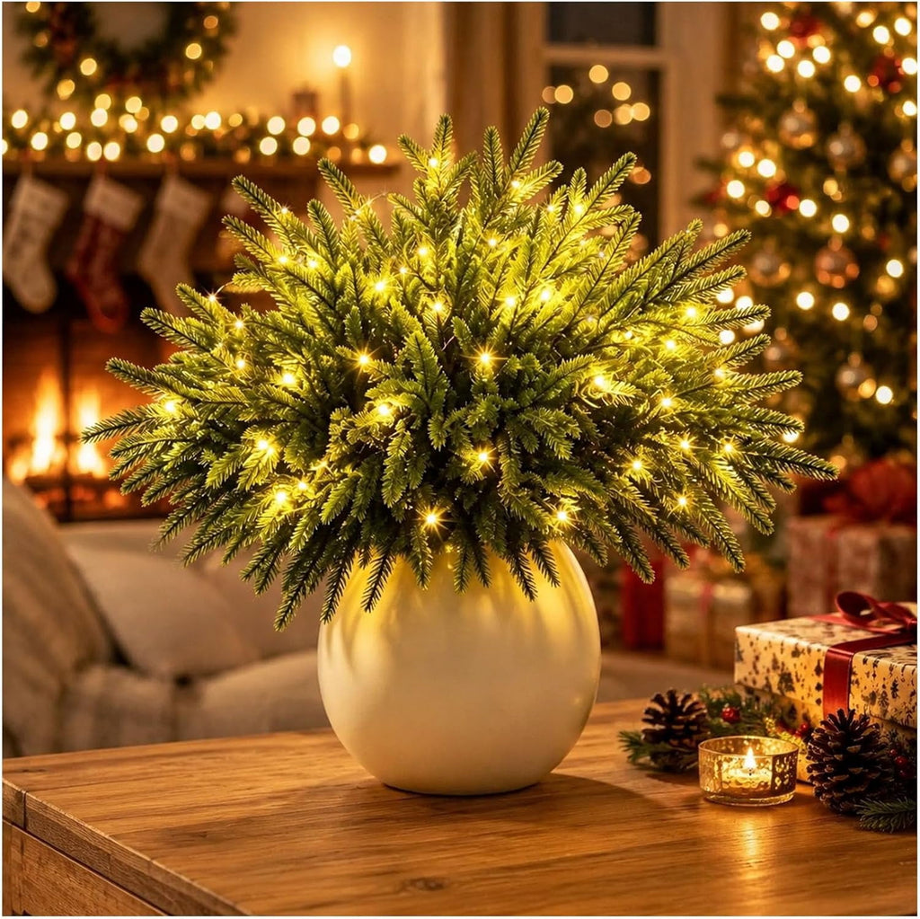 Clearance! Christmas Twinkling Enchanted Evergreen Pine Tree with Lights, Christmas Decoration. Gift (5 Pine)