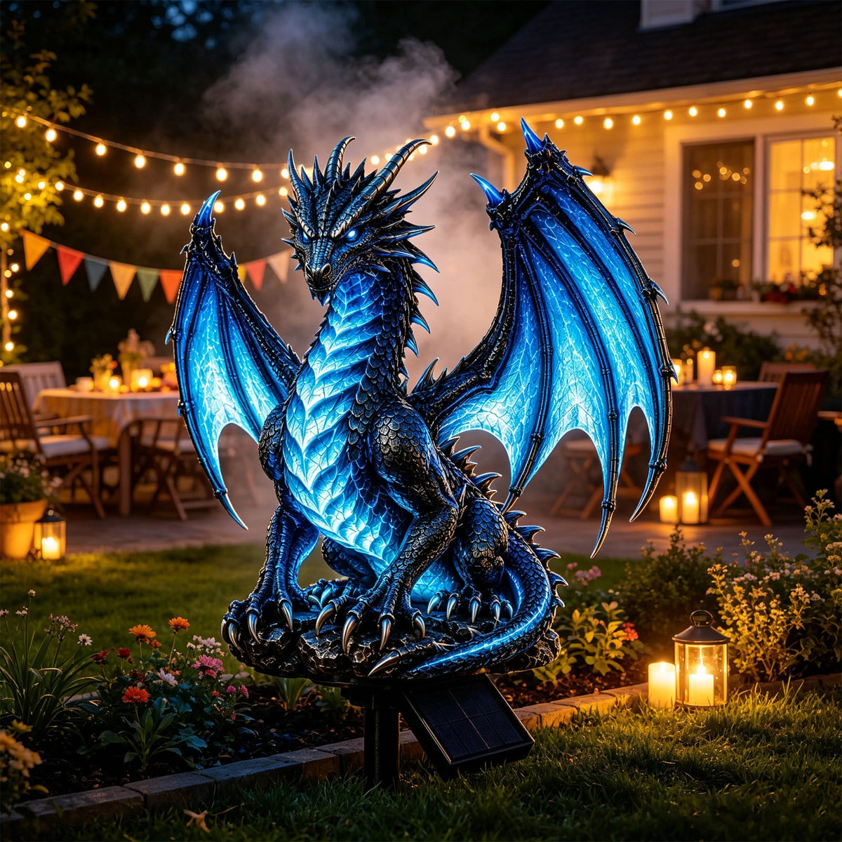 Clearance! Solar Dragon Garden Statue Light, Dragon Solar Light Outdoor Decor, Fantasy Dragon Lamp with LED Glow, Solar Powered Garden Statue for Yard Patio Lawn Pathway Halloween Garden Decor