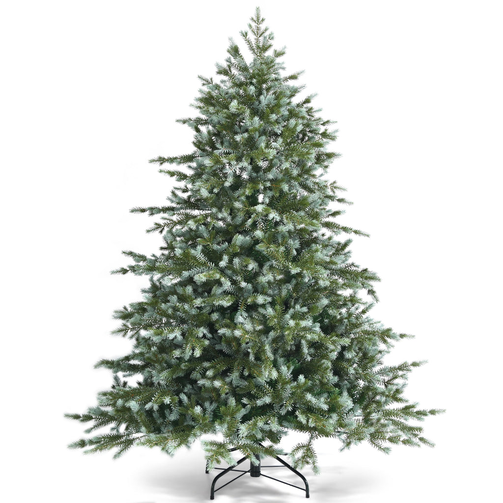 Costway 6ft Artificial Christmas Spruce Hinged Tree w/ 892 Mixed PE & PVC Tips