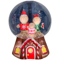 Airblown Christmas Yard Inflatables Light Snow Globe with Snow Pellets Gingerbread Family House 6 ft