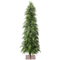 DR.Planzen Artificial Cypress Tree 5FT - Realistic PE Faux Christmas Tree with Stable Iron Base, Artificial Evergreen Tree for Front Porch, Patio, Entryway, Indoor Outdoor Home Decor