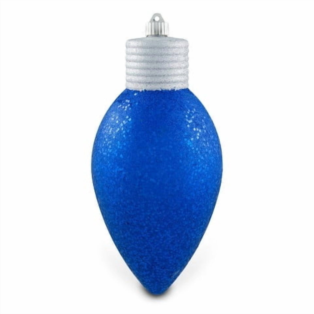 Dark Blue Glitter Jumbo C9 Bulb Shatterproof Christmas Ornament, 12", by Holiday Time